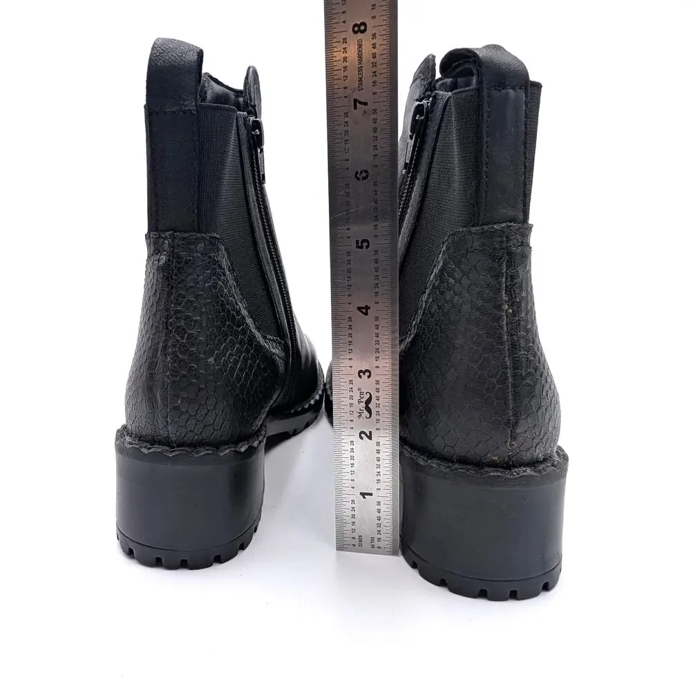 Vintage Foundry Co. Alara Ankle Boot Round Toe Women's Black Size US8 EU38.5